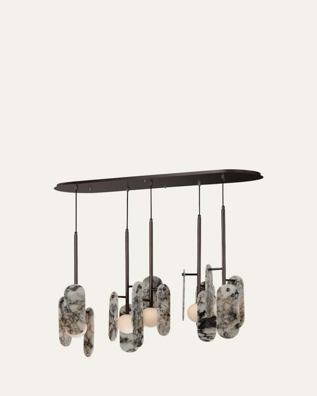 x Nina Magon design from Studio M Megalith 5-Light Pendant Striae Arya